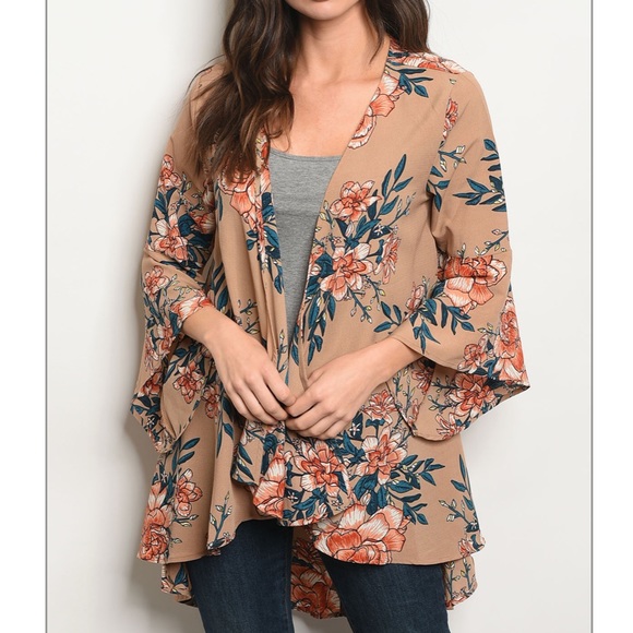HipFinds Sweaters - ☕️Mocha Floral Cardigan🌟